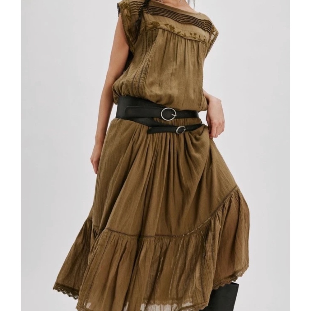 Free People Meadows Edge Maxi Dress in seaweed size XS